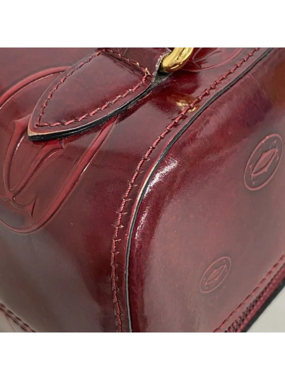 Cartier Backpack Happy Birthday Leather Bordeaux Gold